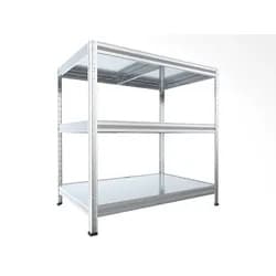 Metallregal Biedrax 50 x 60 x 120 cm, Verzinkt, 3 Stahlböden, Fachlast 150 kg pro Fachboden