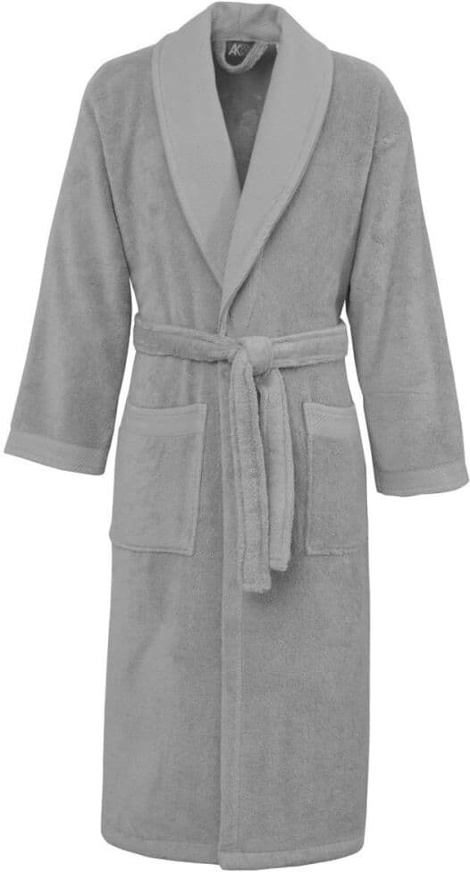 Sensei Maison Albornoz de baño mixto cuello chal gris perla xxl
