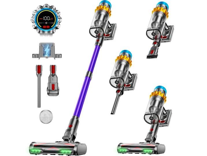 Aspirateur sans fil VAKERR X15 Pro 750W, aspiration puissante de 75KPA pour poils d'animaux et tapis, autonomie de 80 minutes, nettoyage domestique