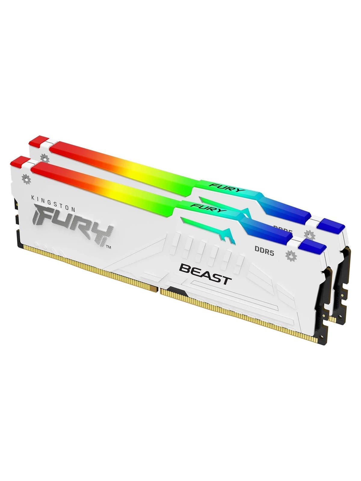 Kingston FURY Beast RGB DDR5-6000 - 64GB - CL30 - Dual Channel (2 pcs) - AMD EXPO & Intel XMP - Weiß mit RGB