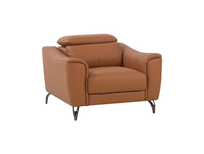 Fauteuil en cuir marron h94