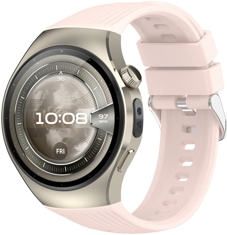 EIDERWOOD Huawei Watch 5 (46mm) Silikone Rem - Lyserød