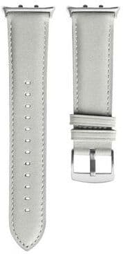 Everyday Crate Honor Watch 5 Genuine Leather Watch Band Adjustable Leather Watch Strap Pointed Tail Replacement white