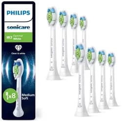Philips Sonicare W2 Optimal Bürstenköpfe (4er-Pack) HX6064/87 - HX6064/88 - HX6068/87 - HX6068/88 - 8 Stück / Weiß