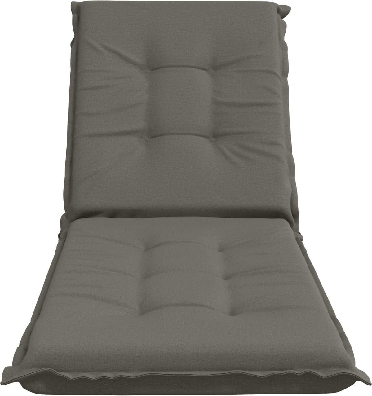 vidaXL Coussin de transat GEMERT 100 % polyester Gris 190 x 50 x 9 cm