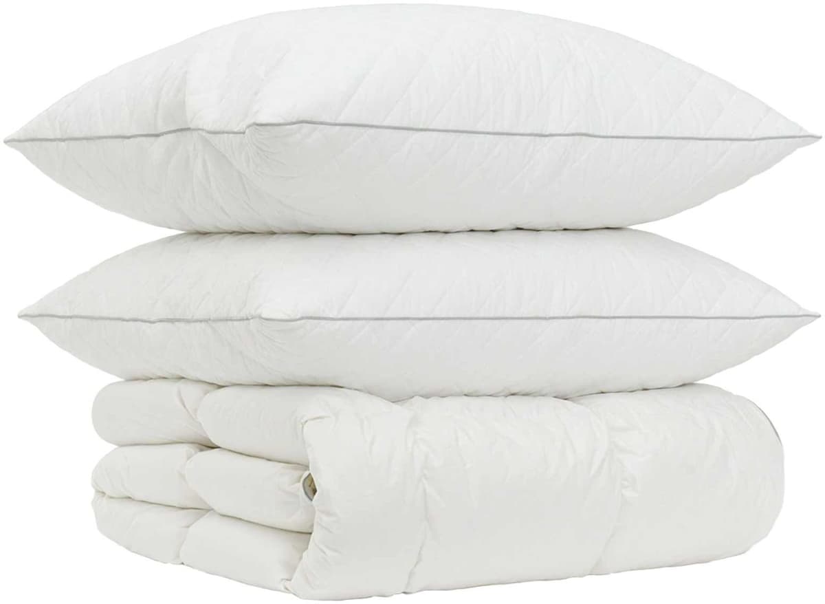 vidaXL Ensemble de couette 90 % en duvet d’oie FULDA 3 pc 240 x 260 cm