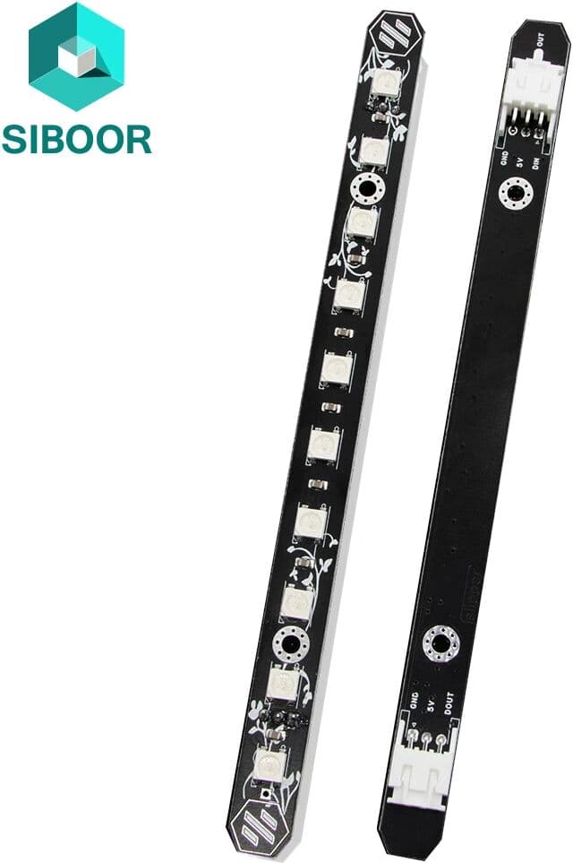 Siboor Disco On a Stick Voron 0.1/0.2/2.4 3D Printer Daylight PCB Kit 5V RGB LED Bar for Voron 2.4 Trident 350/300/250 Micron+ Lamp Bar