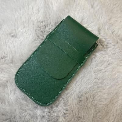 Inspired Deals Luxury Leather Watch Travel Case Portable Scratch Resistant Watch Storage Bag green