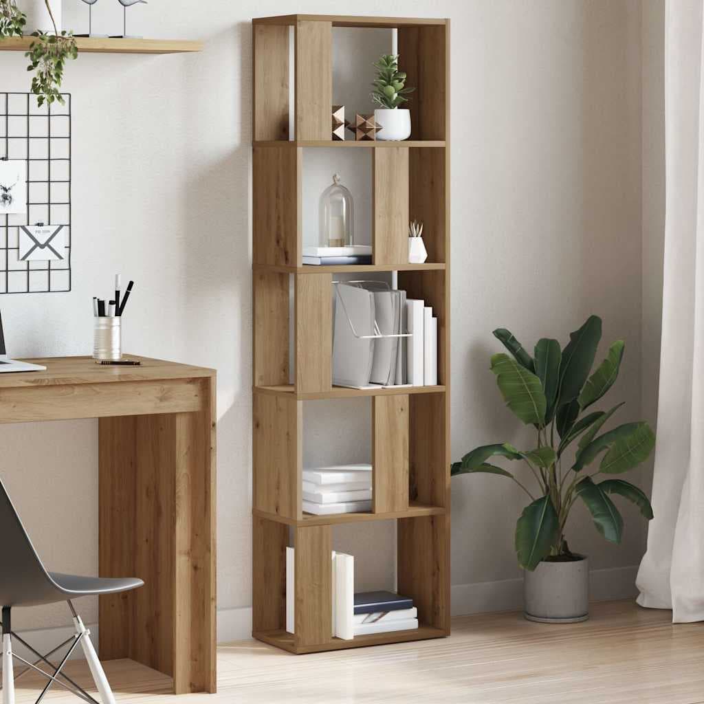 vidaXL Bibliothèque chêne artisanal 45x24x159 cm bois d'ingénierie