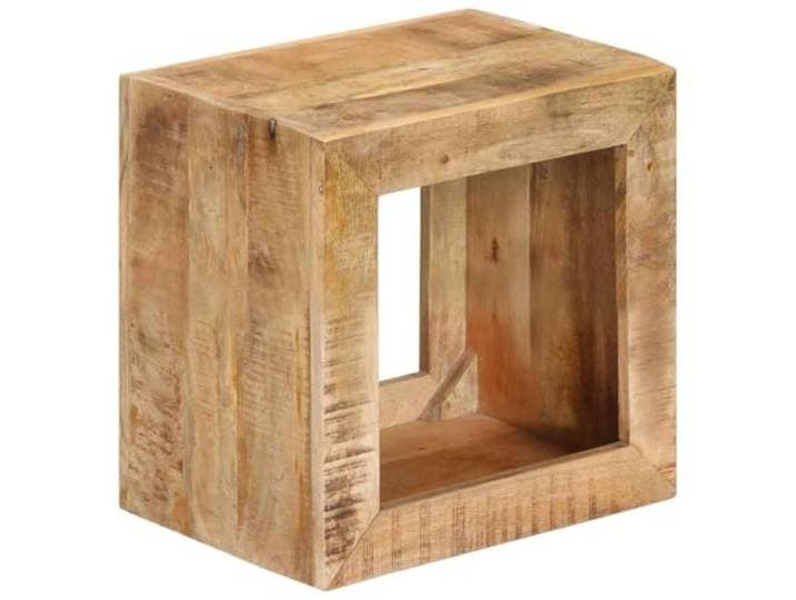 LKJephalotrope Hocker Beistelltisch 40x30x40 cm Massivholz Mango Vielseitiges Unikat mit Stauraum für Zeitschriften, ideal als Sofatisch im Wohnzimmer oder Flur.