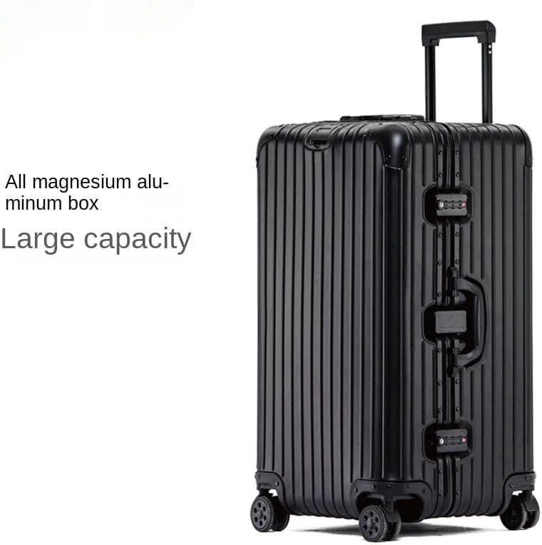 NONE Koffer aus 100 % Aluminium-Magnesium-Legierung, extra großes Metallgepäck, verdickter 30-Zoll-Reisekoffer mit hoher Kapazität, 32-Zoll-Gepäck