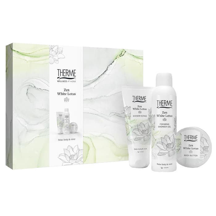 Therme Zen White Lotus Wellness Treatment geschenkset (3-delig)