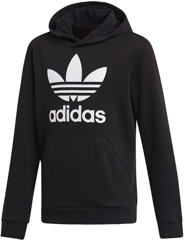 ADIDAS ORIGINALS felpa palestra big logo nero bambino 9-10 Anni