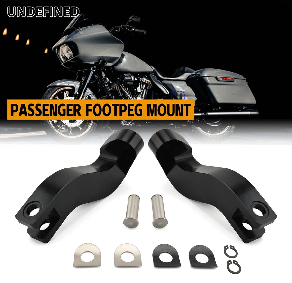 UNDEFINED For Harley Touring  Road King Street Electra Road Glide 1993-2024 Motorcycle Passenger Rear Foot Pegs Mount Bracket Support Kit