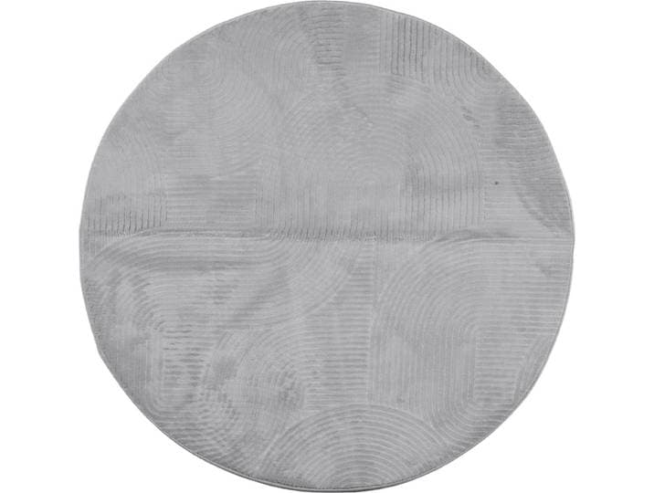 vidaXL - Vloerkleed - IZA - laagpolig - Scandinavisch - Ø - 160 - cm - grijs