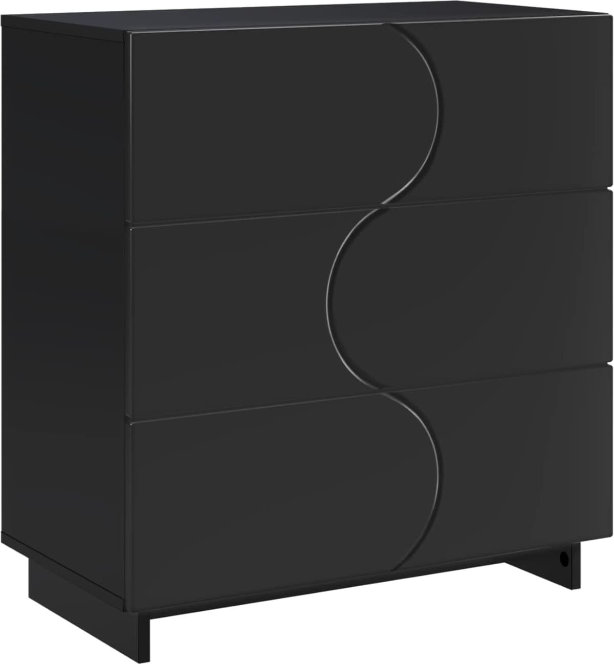 vidaXL Buffet Noir 70 x 38 x 75 cm Bois d'ingénierie