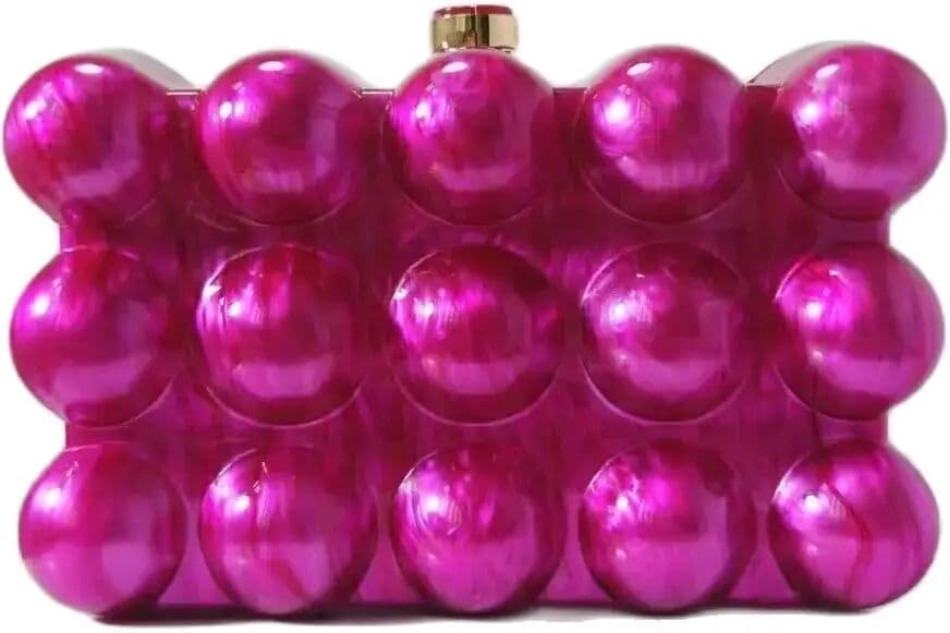 NONE Luxury Acrylic Box Shimmer Striped Women's Handbag Luxury Fashion Evening Bag Wedding Party Clutch Purse Shoulder Crossbody Bag