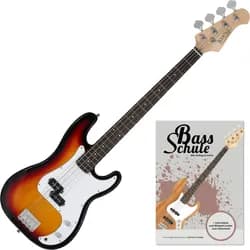 Rocktile Puncher E-Bass Sunburst + Schule Set