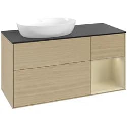 Villeroy & Boch Waschbeckenunterschrank Finion GA5, Eckig, Oak Veneer, 1200x603x501 mm, mit Beleuchtung und SoftClosing