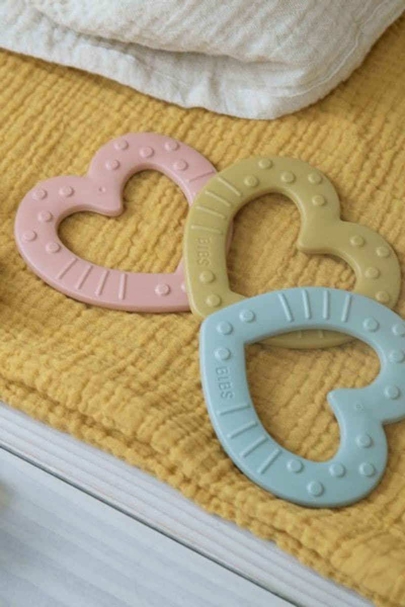 BIBS Baby Bitie Bitering Hjerte, Mustard