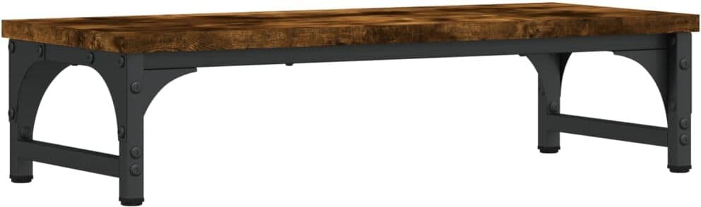 vidaXL Support de moniteur chêne fumé 55x23x14 cm bois d'ingénierie
