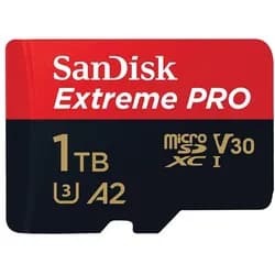 Sandisk Extreme PRO UHS-I V30 (1000 GB, microSDXC, U3, UHS-I), Speicherkarte, Rot, Schwarz