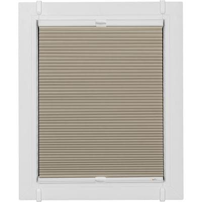 Wabenplissee SUNLINES "One Size Style Honeycomb VD", beige (sand, weiß, weiß), B:50cm H:160cm, Obermaterial: 85% Polyester, 15% sonstige Fasern, Plissees, Zubehörfarbe weiß, zum Klemmen