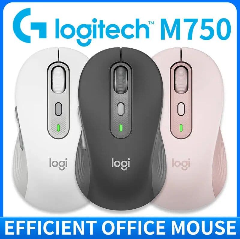 Logitech M750/M650 Wireless Bluetooth Mouse for Office Use, Quiet, and Small/Large Laptops M650L