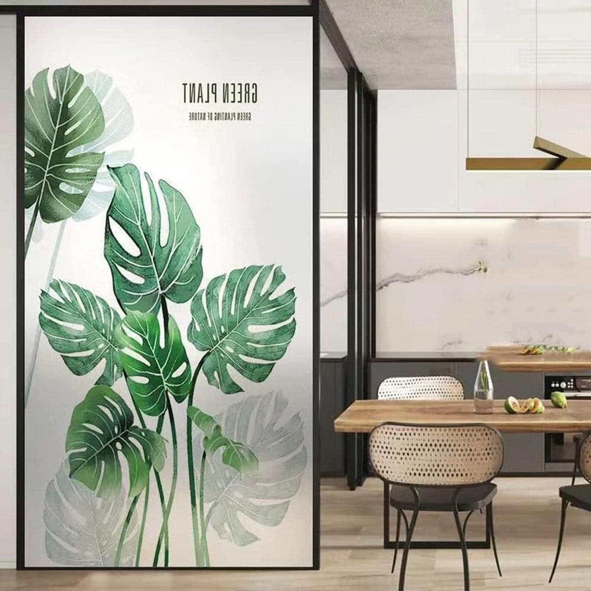 Decoratieve Raamfolie Matglas Privacyfolie Zelfklevend Herbruikbaar 70 x 100 cm Stijl 1