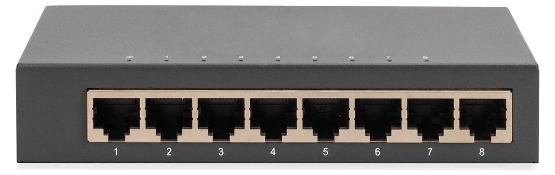 Digitus DN-80066-1 Gigabit Switch 8-Port Desktop Unmanaged Metalen Behuizing
