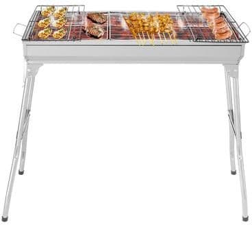 No 27.5''W× 27.9''H Portable Stainless Steel Grill