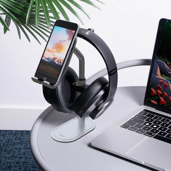 Desire2 Headrest Pro Headset & Mobil Stander, Sølv