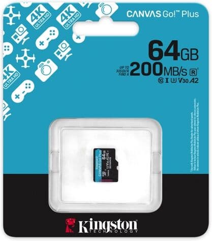 Kingston Canvas Go! Plus Gen 4 MicroSDXC 64GB UHS-I U3 Class 10 SDCG4/64GBSP