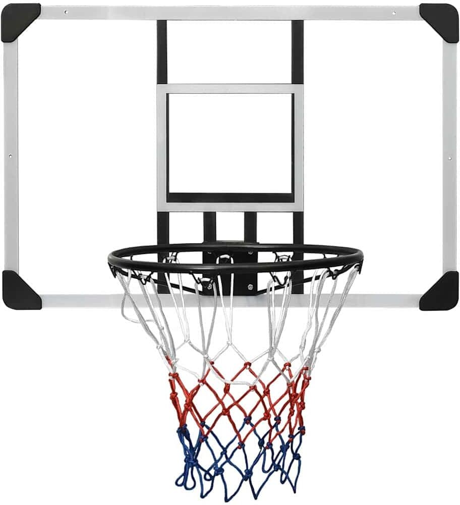 vidaXL Panneau de basket-ball Transparent 90x60x2,5 cm Polycarbonate