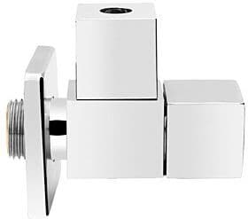 ASW Design-Eckventil 108688 Messing verchromt, kantige Bauform, 1/2" x 10 mm