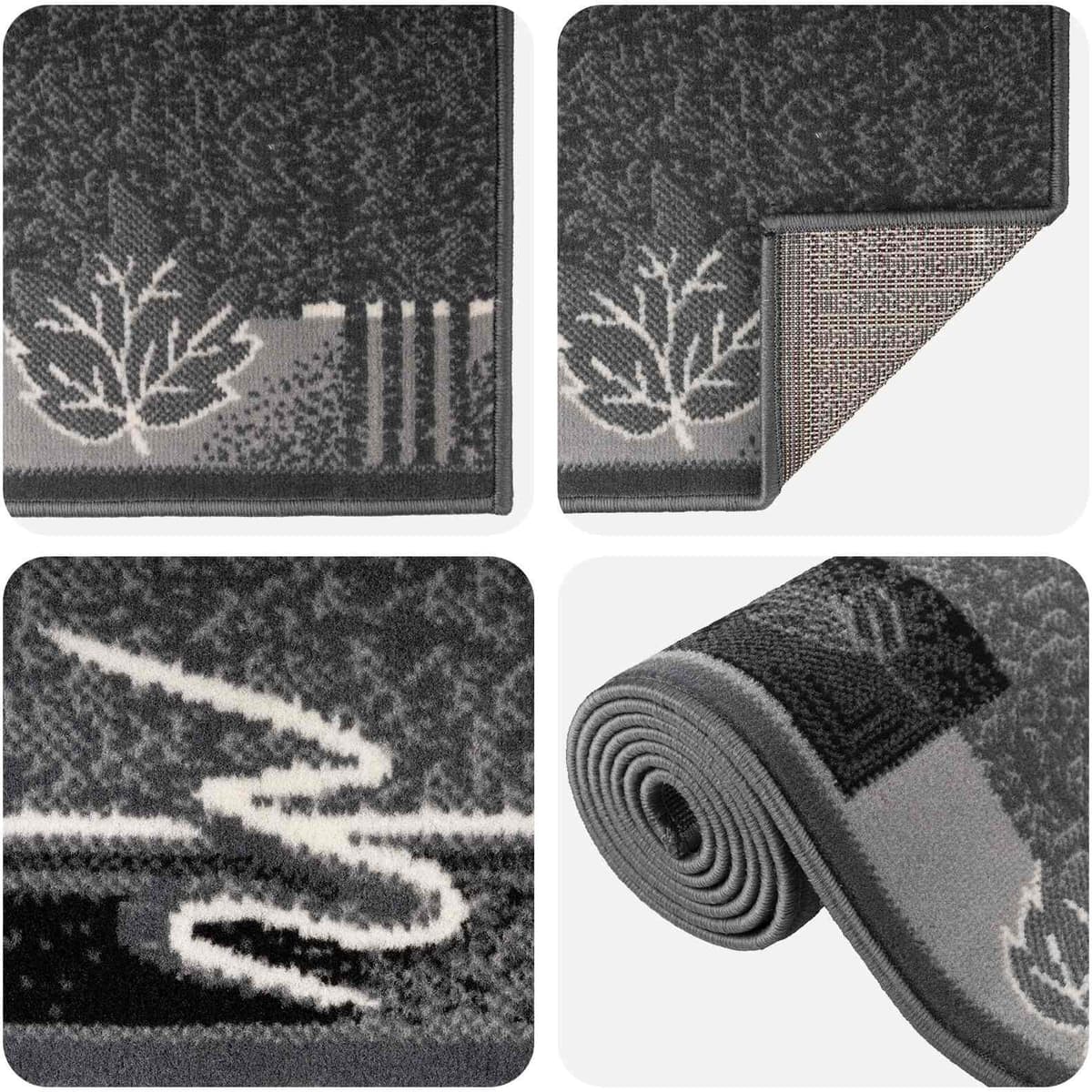 vidaXL Tapis Couloir FLORNES Tissé Gris 100 x 400 cm PP 7 mm