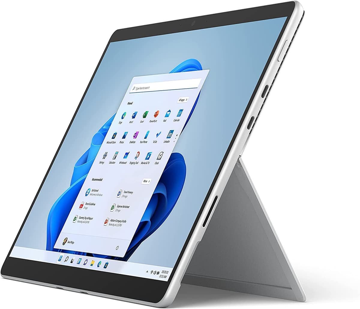 Microsoft Surface Pro 8   i5-1145G7   13"   8 GB   128 GB SSD   kompatibel stylus   Surface Dock   Win 11 Home   Platin