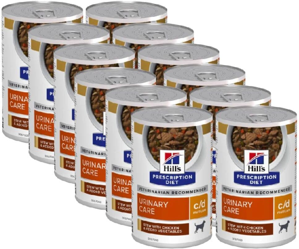 HILLS Hill's Prescription Diet c/d Urinary Care Multicare Spezzatino per Cani KIT RISPARMIO 12X354G