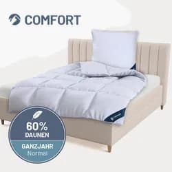 Daunendecke »COMFORT« – 60% Daunen, 40% Federn, Größe: 200x200