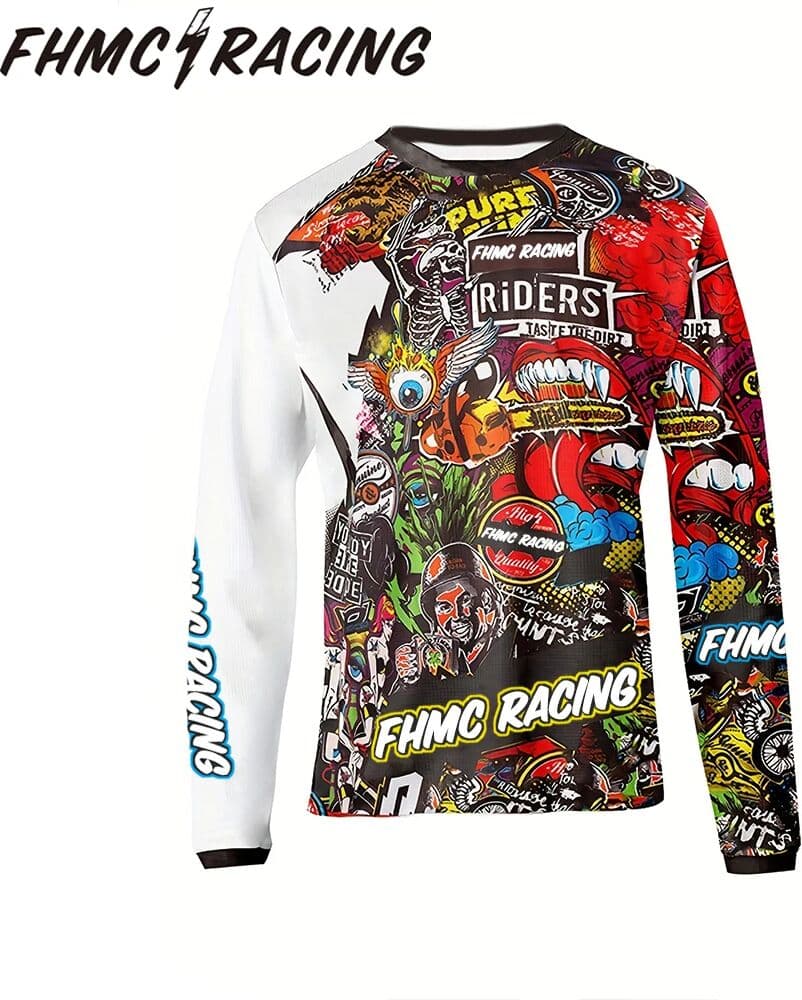 NONE Moto Offroad Langarm Sport Top Mountainbike Herren schnell trocknende Downhill-Kleidung