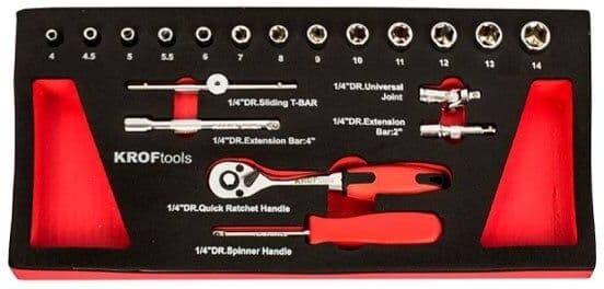 Módulo 26 peças chaves de caixa e roquete 1/2” Kroftools 8515