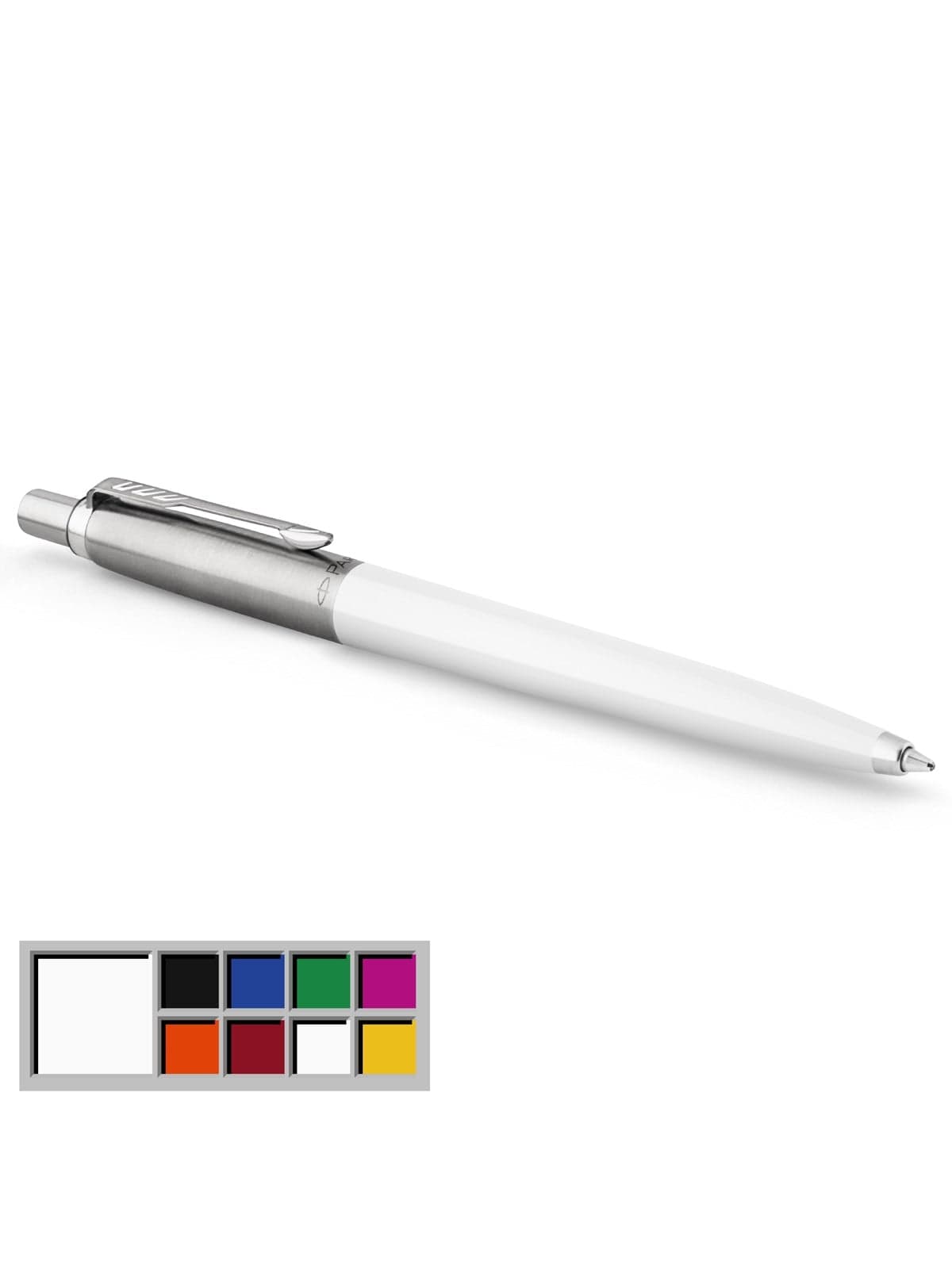 Parker Jotter Originals Kugelschreiber | Klassisches Weiß | Mittlere Stifspitze | Blaue Tinte