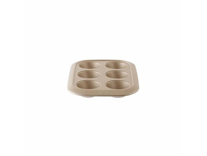 Berghoff Balance Nonstick 6 cup Cupcake/muffin bakpan 2,5 x 1 , lichtgewicht koolstofstaal, ferno-groen, niet-giftige coating bakvormen, gemakkelijk voedsel release, ovenbestendig tot 500 ° F