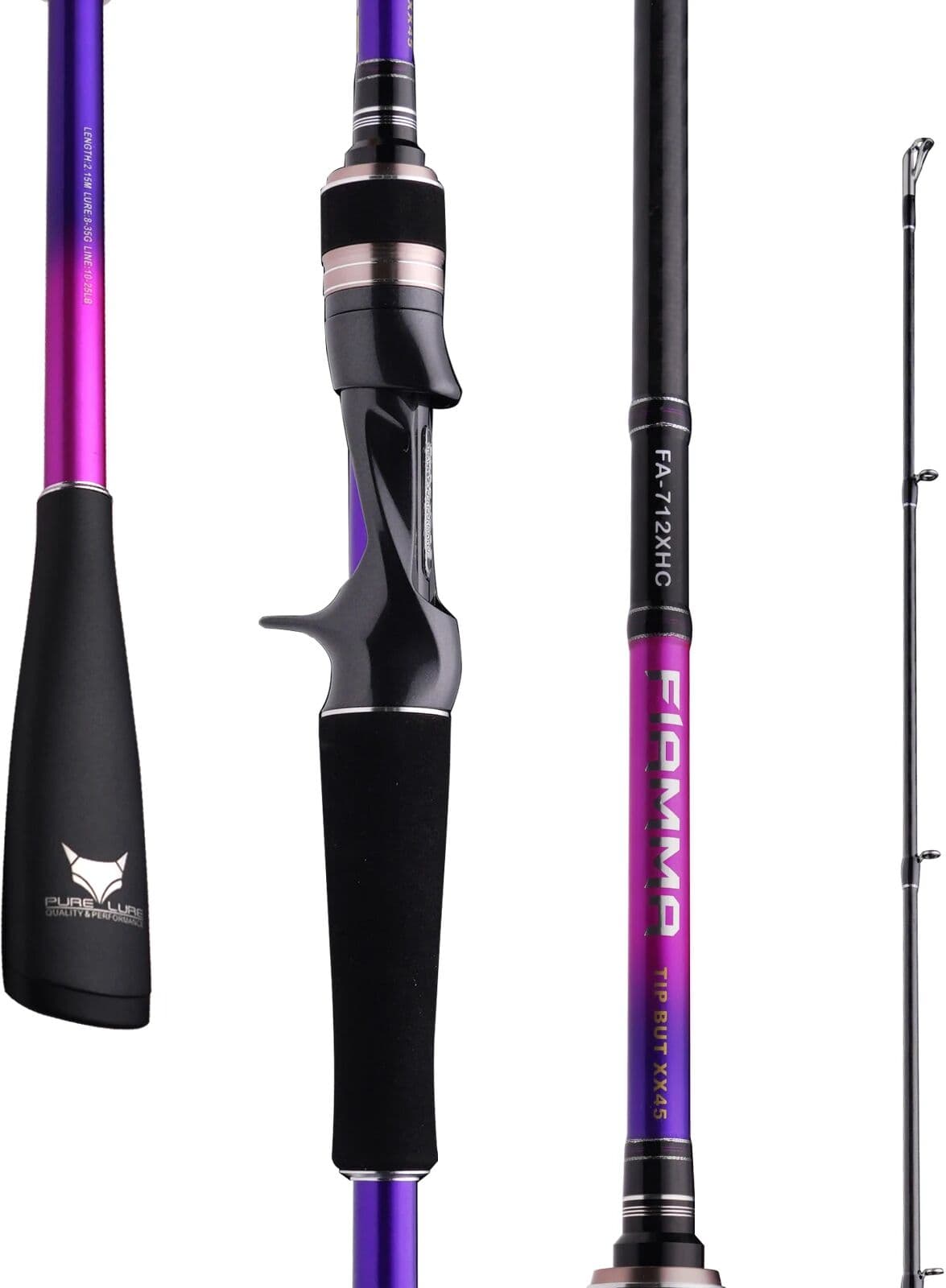 pure-lure PURELURE FIAMMA Cork Handle Spinning Rod Casting Combo High Carbon Universal Long Throwing Fishing Rod FUJI Ring Fast