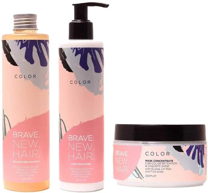 3-pack Brave. New. Hair. Color Schampoo + Conditioner + Mask