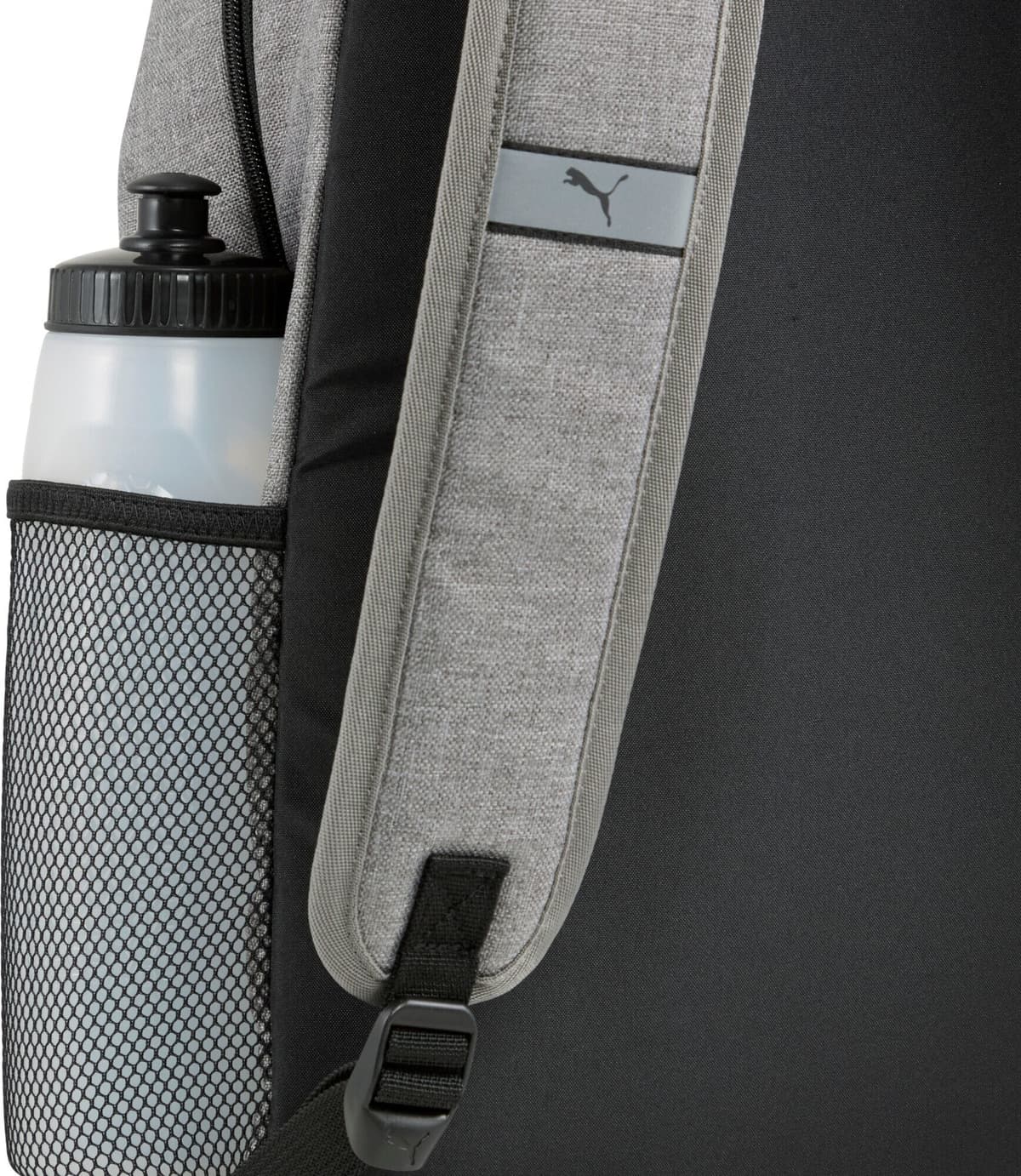 Rucksack PUMA "PHASE BACKPACK III", grau (medium gray heather), Rucksäcke, Netz, Obermaterial: 100% Polyester, gemustert, Rucksack, für Erwachsene, sportlicher Stil, mit geräumigem Hauptfach medium gray heather Einheitsgröße