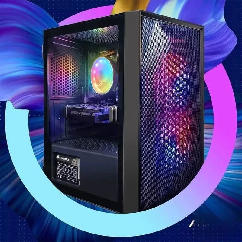 AOTESIER Popular.Prebuilt Gaming PC Desktop, AMD Radeon RX 550 4G GDDR5, Core I5 3.3Ghz up to 3.7Ghz, 16G Ram, WiFi, BT 5.0, RGB Mo
