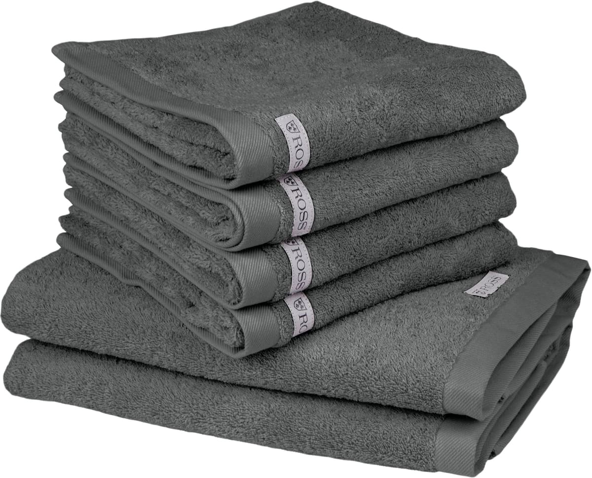 Handtuch Set ROSS "Sinfonie", grau (schiefer), Frottier, Frottier, Obermaterial: 100% Baumwolle, Handtuch-Sets, Handtuch Set, beinhaltet: Handtücher und Badetücher schiefer Frottier