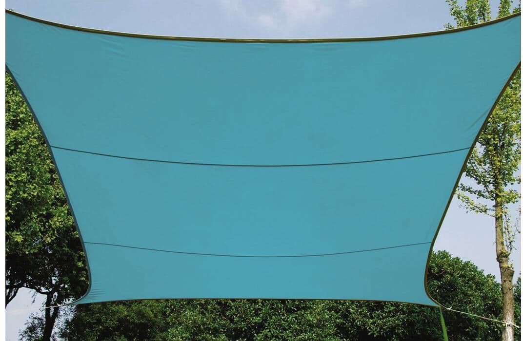 Sonnensegel "Perel 360 cm, Quadratisch", blau, Sonnensegel, B/T: 360cm x 360cm, Polyester, Sonnensegel, B:360cm T:360cm blau B/T: 360cm x 360cm