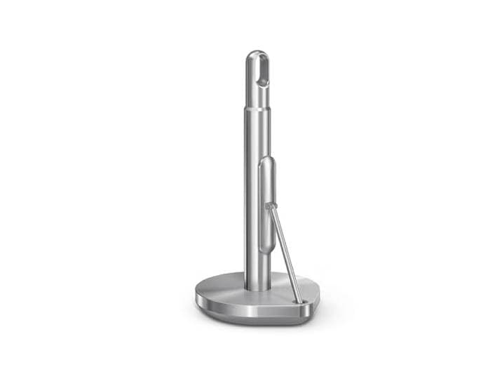 simplehuman KT1203 Spannarm Küchenrollenhalter, Küchenrollenhalter stehend, Papierrollenhalter, gebürsteter Stahl, 5 Jahre Garantie